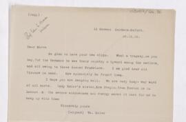 Letter to Edward S. Morse, September 20, 1918