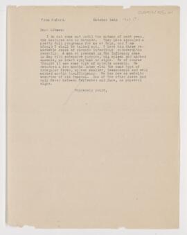 Letter to Emanuel Libman, October 24, 1907