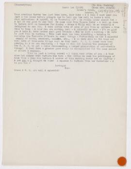 Letter to Katharine Stone Crowell Cushing, March 1, 1918