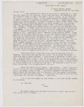 Letter to Mrs. John Revere