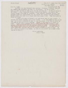 Letter to Henry Vining Ogden