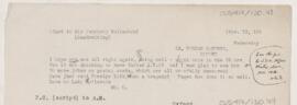 Letter to Humphry Davy Rolleston, November 19,1919