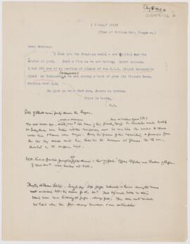 Letter to Henry Barton Jacobs, August 5, 1913