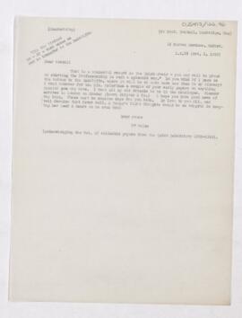 Letter to George H.F. Nuttall, October 1, 1918