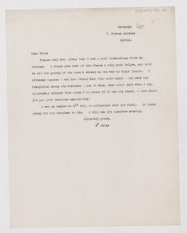 Letter to James William White, (September, 1905 ? )