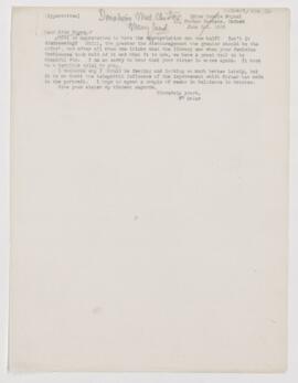 Letter to Marcia C. Noyes, June 2, 1908