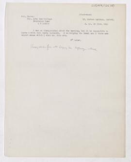 Letter to Colonel Harvey, November 8, 1918