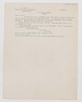 Letter to Charles Nicoll Bancker Camac, August 8, 1917
