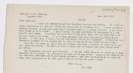 Letter to Harvey Cushing, December 6, 1907