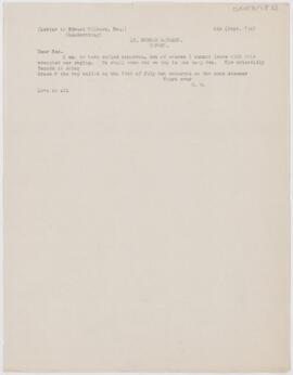 Letter to Edward F. Milburn, September 4, 1914