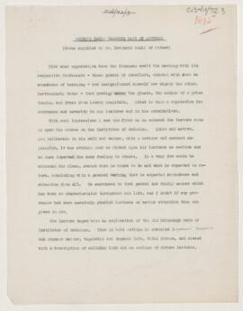 Notes on Osler's days, Dr. Small , 1875