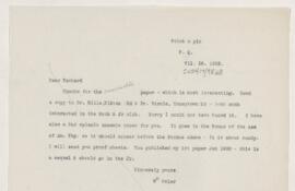 Letter to Francis R. Packard, July 28, 1902