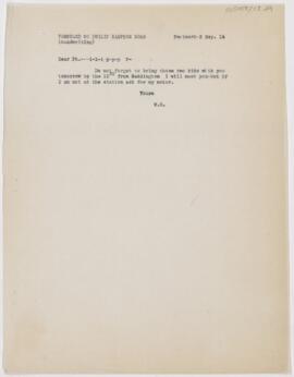 Letter to Philip Hampton Robb, September 2, 1914