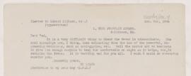 Letter to Edward F. Milburn, October 5, 1904