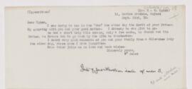 Letter to Henry V. Ogden, September 22, 1910
