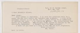 Letter to John George Adami, November 24, 1904