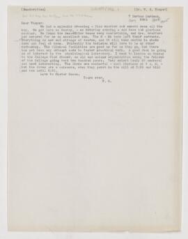 Letter to William Sydney Thayer, May 30, 1905