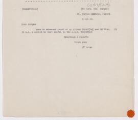 Letter to William C. Gorgas, March 9, 1918