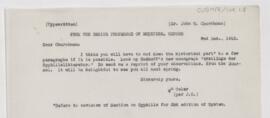 Letter to John Woolman Churchman, December 2, 1912