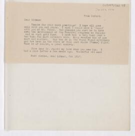 Letter to Emanuel Libman, December 25, 1916