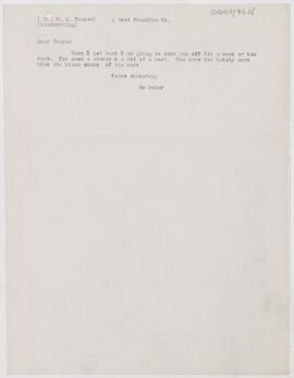 Letter to William Sydney Thayer