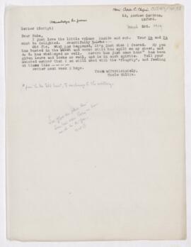 Letter to Adele C. Chapin, March 3, 1916