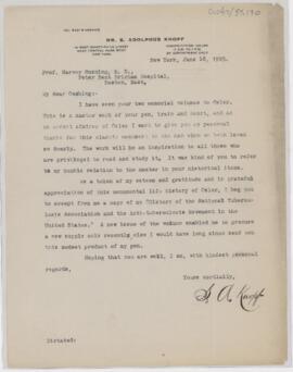 Letter to Harvey Cushing, June 16, 1925
