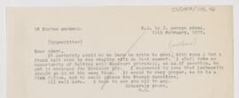 Letter to John George Adami, February 11, 1913