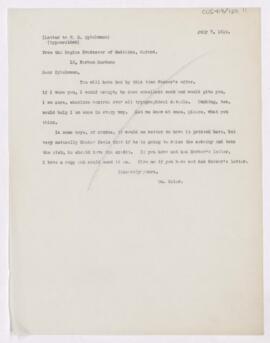 Letter to Marion Harry Spielmann, July 7, 1919