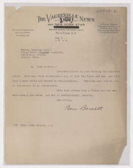 Letter to Harvey Cushing, May 5, 1926