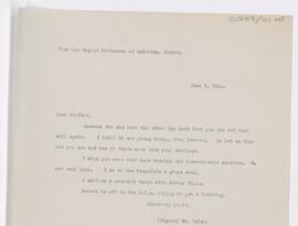 Letter to Charles Daniel Parfitt, June 6, 1916