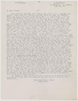 Letter to William Osler, November 10, 1888