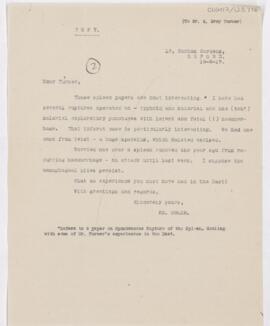 Letter to George Grey Turner, June 19, 1917
