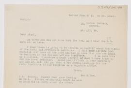 Letter to John George Adami, December 28, 1917