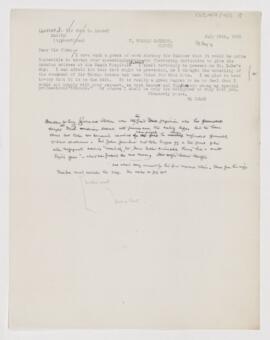 Letter to John W. Moore, July 28, 1905
