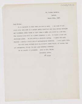 Letter to James William White, March 26, 1907