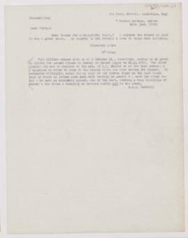 Letter to George H.F. Nuttall, February 25, 1910