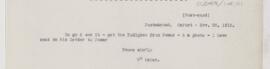 Letter to John Alexander Nixon, November 25, 1912
