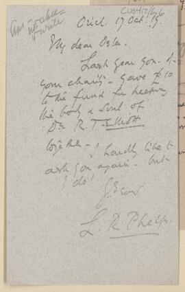 Letter, 17 October 1919