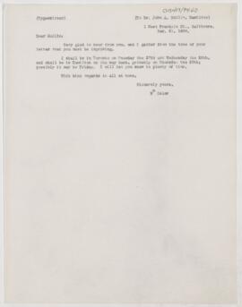 Letter to John A. Mullin, December 21, 1898