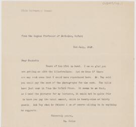 Letter to  Hackett (Yale University), July 3, 1913