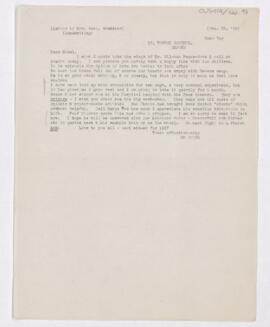 Letter to Mabel Brewster, December 25, 1916