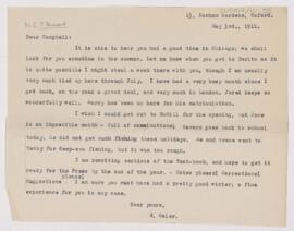 Letter to Campbell Palmer Howard, May 3, 1911