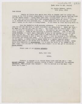 Letter to Susan Revere Chapin, July 18, 1916