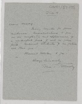 Letter to Harvey Cushing, June 19, 1925