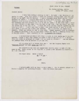 Letter to Susan Revere Chapin, July 9, 1916