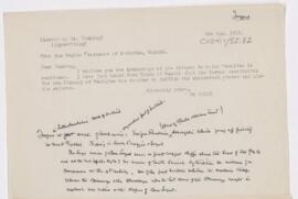 Letter to Harvey Cushing, August 5, 1912