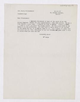 Letter to Harry Friedenwald, March 28, 1917