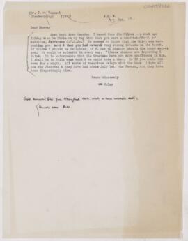 Letter to John H. Musser, August 3, 1891