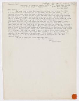 Letter to Harvey Cushing, October 11, 1917